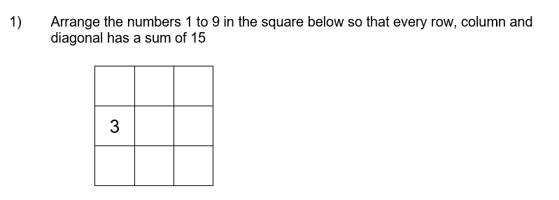 Puzzle 1 Magic Square[58]